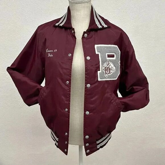 Vintage Neff Band Jacket Made In The USA Sz Small Maroon - Picture 3 of 13
